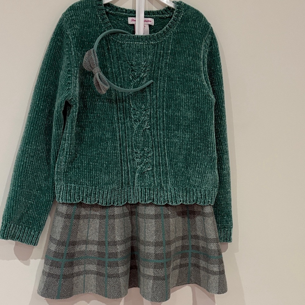 Tommy Bahama Green and Gray Kids Sweater set